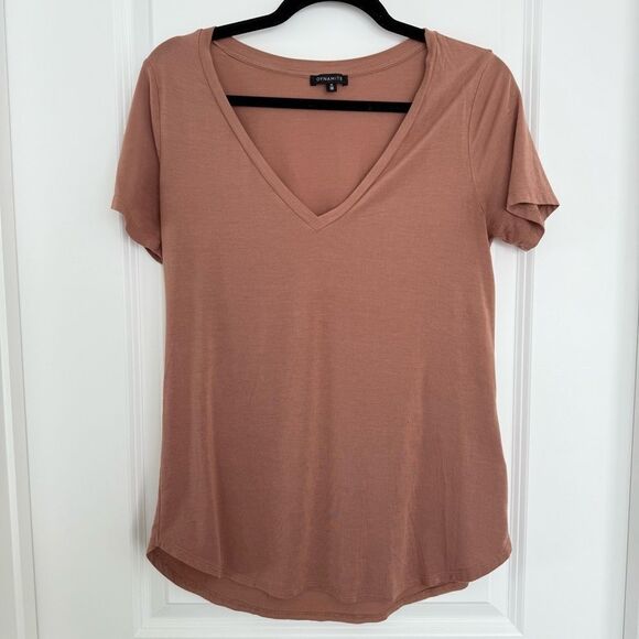 DYNAMITE | Dusty Pink Short Sleeve Relaxed Tee - Picture 1 of 6
